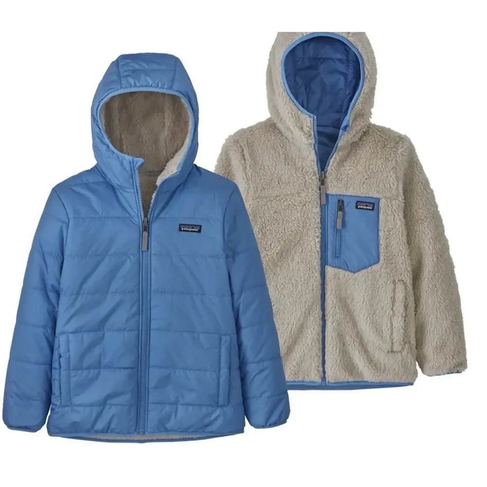 Patagonia Reversible Ready Freddy Insulated Hoody Kids XL 14 Blue Jacket Winter